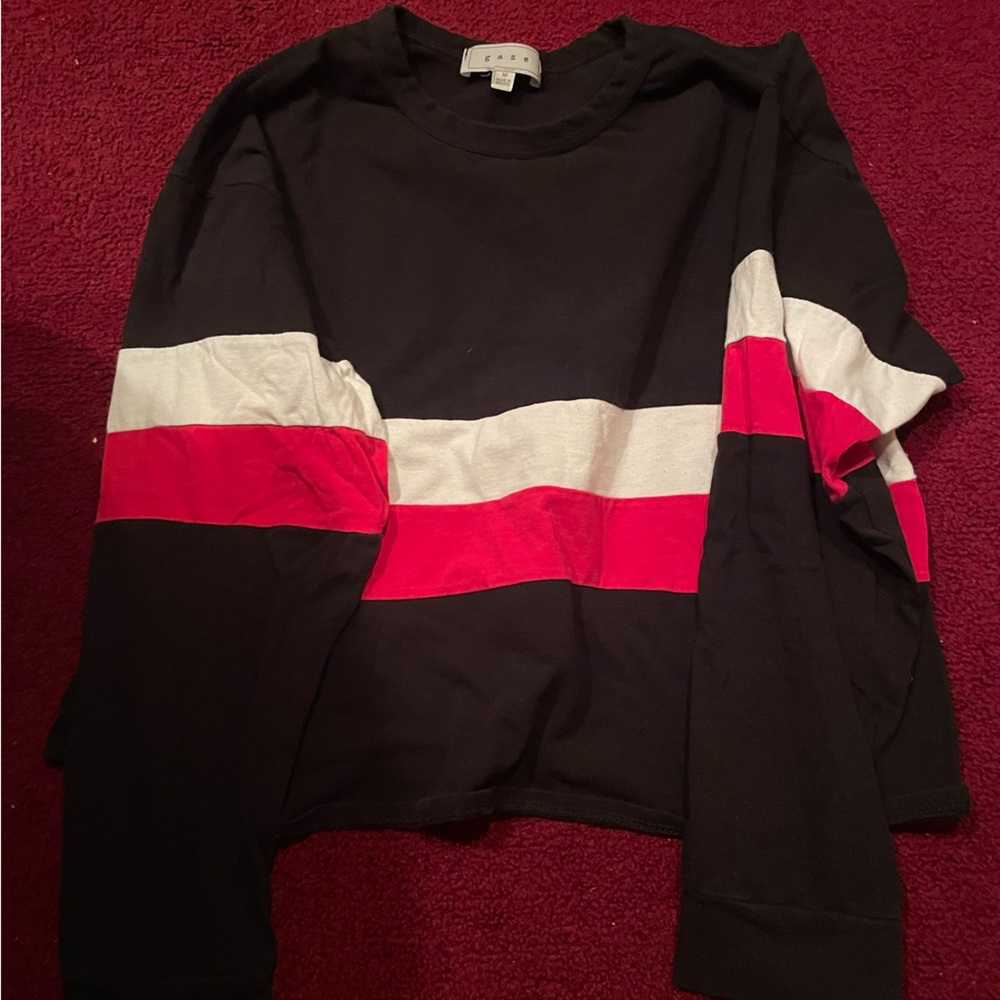 Gaze Crop Top Long Sleeve, Size Medium, Women’s Top